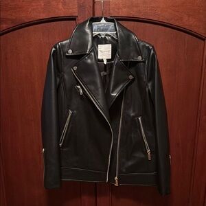 avec les filles faux leather jacket